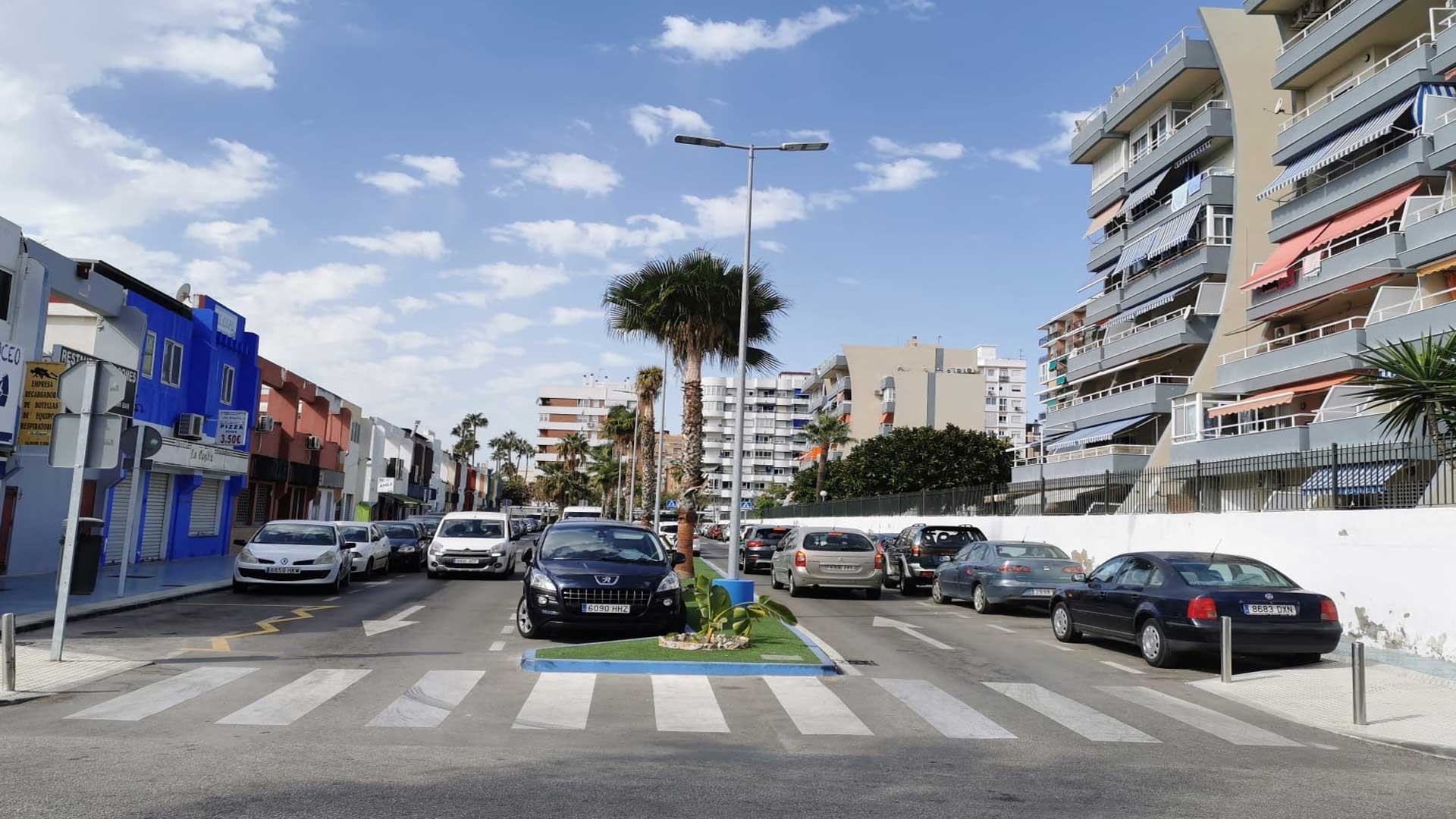 More free parking behind the Paseo Maritimo, Torre del Mar 